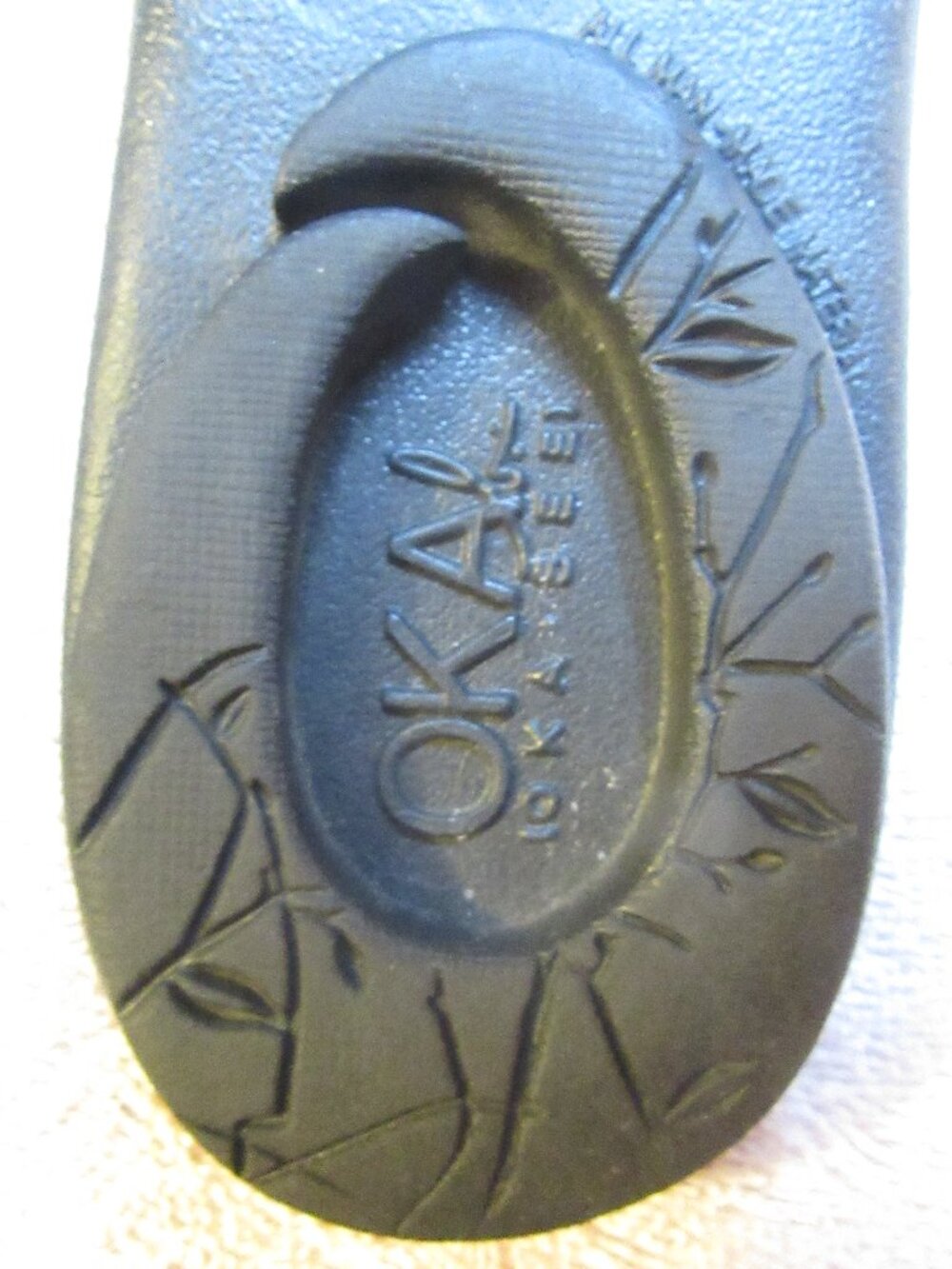 OKA-b shoes that love you black spa slides w. grosgrain removable bow sz M - Picture 11 of 11
